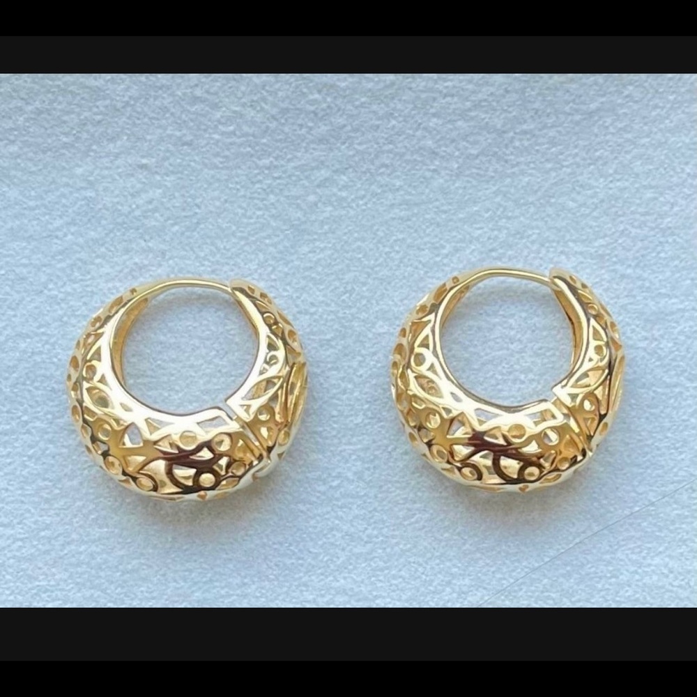 925 Sterling Silver Artisan Hoop Earring